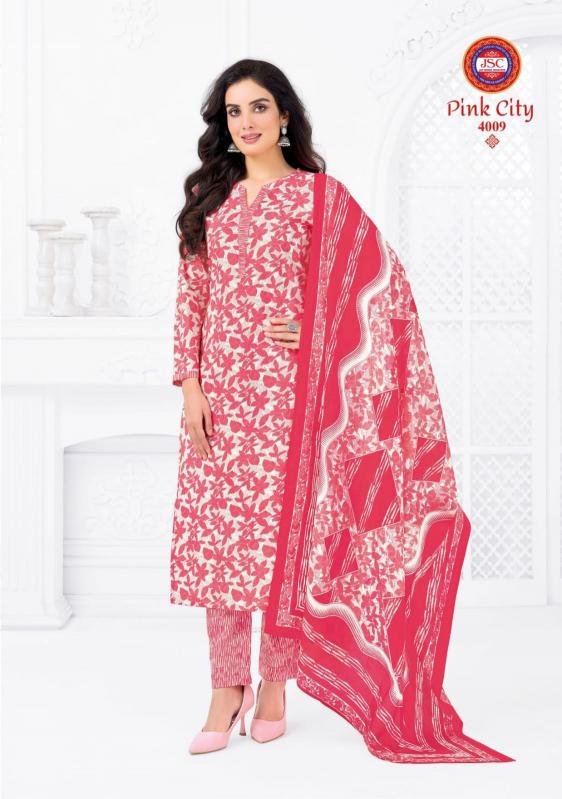 Jsc pink city vol 1 cotton dress material wholesale